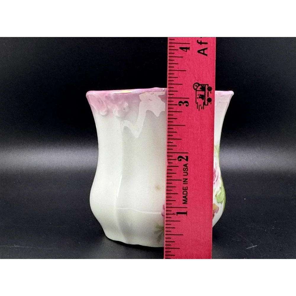 Antique‎ Floral Shaving Mug Mustache Cup with Soap Shelf No Chips or Cracks